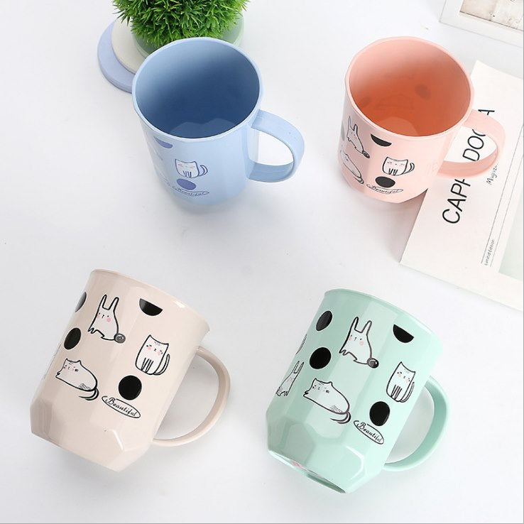 Creative Cute Plastic Toothbrush Cups for Kids (Couple)
