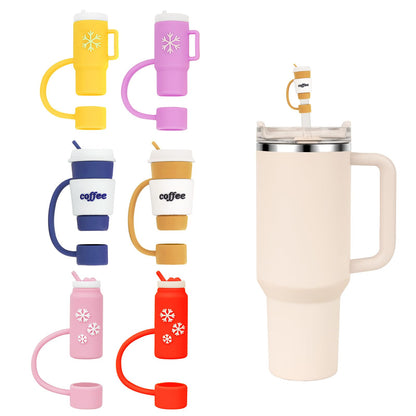 Esyfun 6-Pack Straw Cover Caps for Stanley Cups 40oz/30oz 10mm