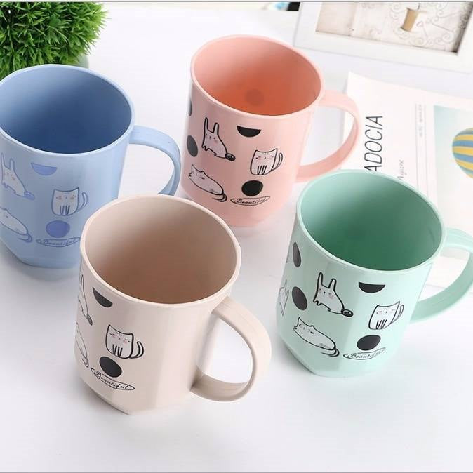 Creative Cute Plastic Toothbrush Cups for Kids (Couple)